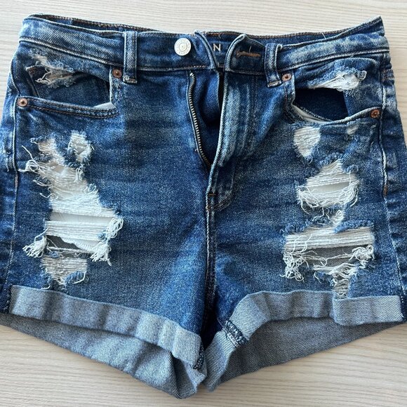 American Eagle High Rise Denim Shorts - Picture 2 of 9